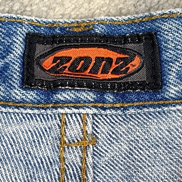 Rare Vintage Zonz High Rise Mom Jeans Rigid Denim Wide Leg Sz 11 - Picture 11 of 13